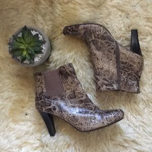 Rialto snake print boots